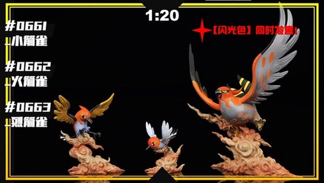 [PREORDER] 1/20 Scale World Figure [SXG] - Fletchling & Fletchinder & Talonflame