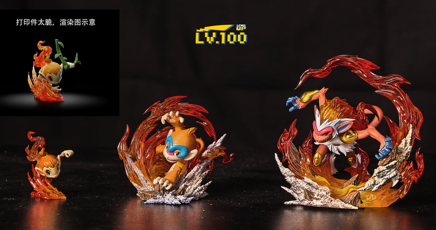 [PREORDER] 1/20 Scale World Figure [LV100 CLUB] - Chimchar & Monferno & Infernape