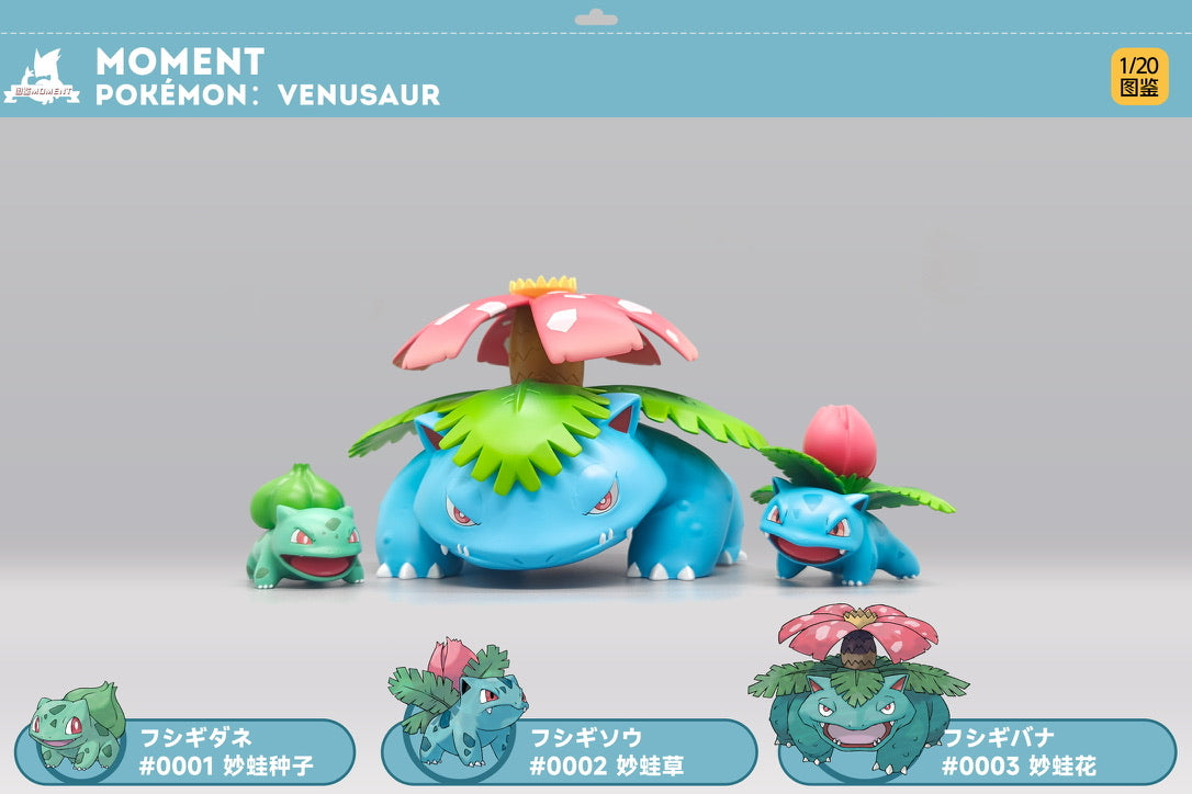 [IN STOCK] 1/20 Scale World Figure [POKEDEX MOMENT] - Bulbasaur & Ivysaur & Venusaur