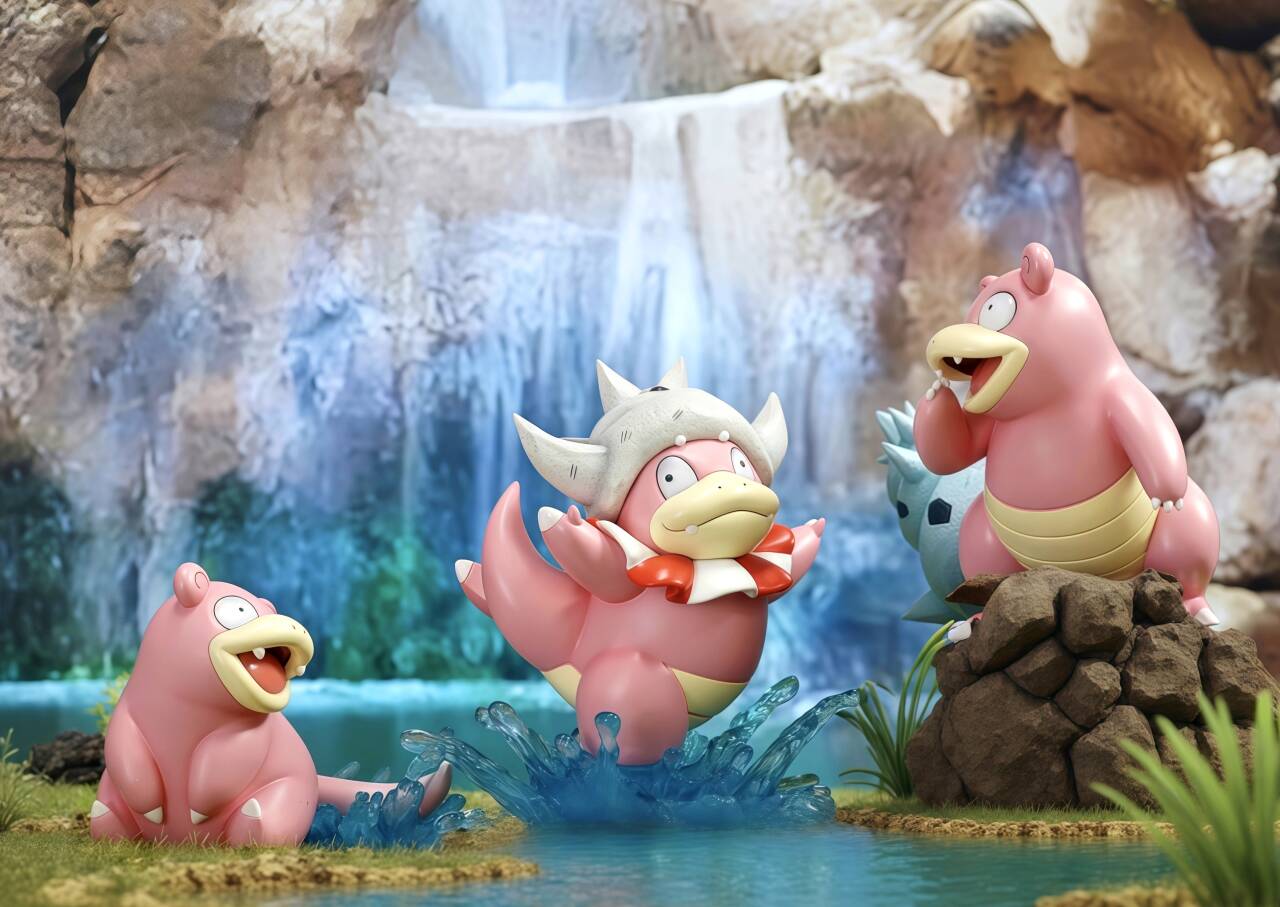 [IN STOCK] 1/20 Scale World Figure [PALLET TOWN] - Slowpoke & Slowbro & Slowking