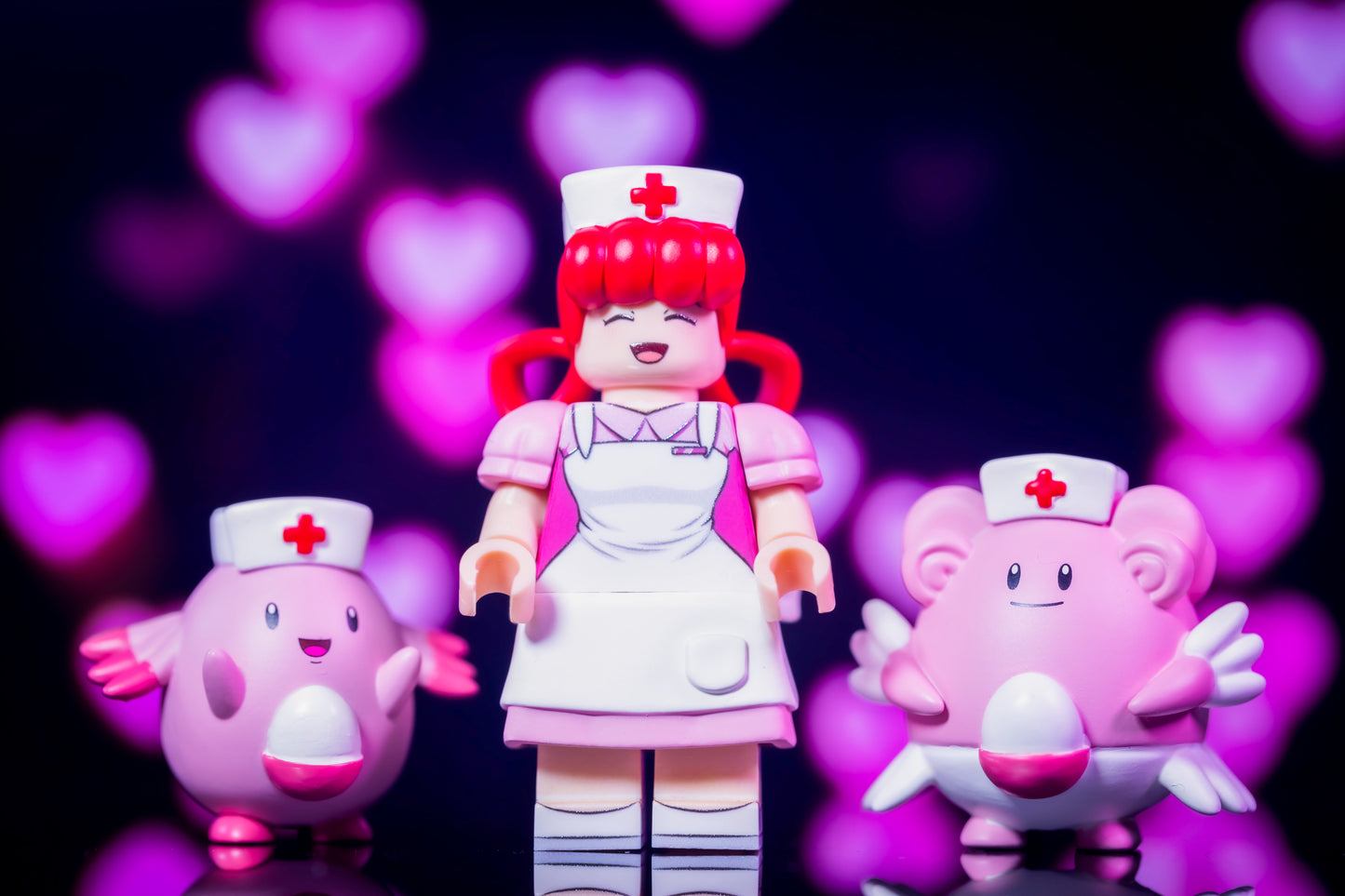 [IN STOCK] Custom Designed Minifigure [Liberty Brick] - Nurse Joy & Chansey & Blissey