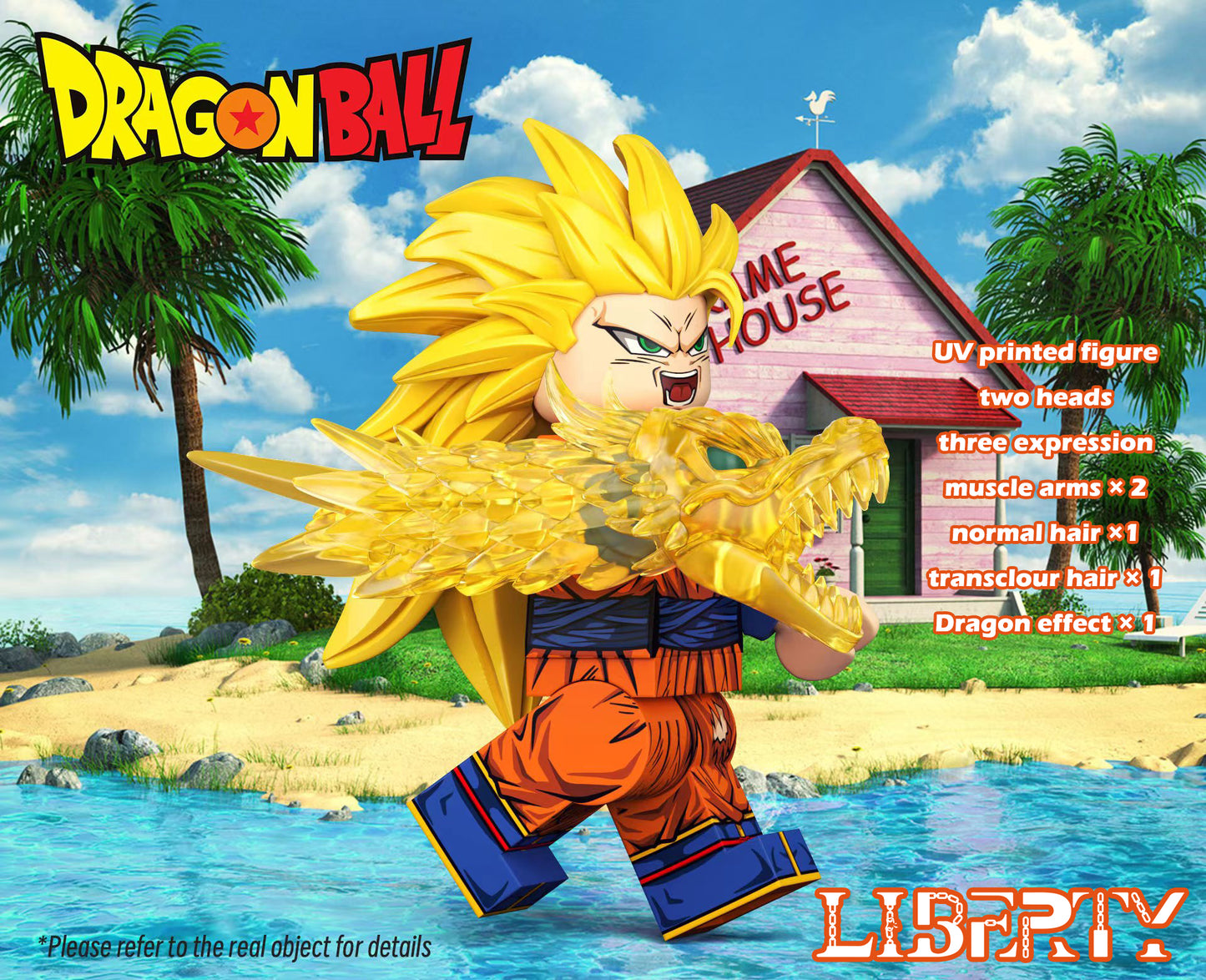 [PREORDER] Custom Designed Minifigure [LIBERTY BRICK] - Super Saiyan Son Goku SSJ3