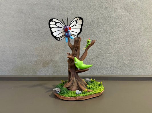 [IN STOCK] 1/20 Scale World Figure [FLF] - Caterpie & Metapod & Butterfree