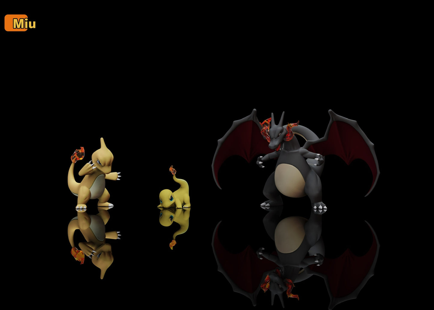 [PREORDER] 1/20 Scale World Figure [MIU] - Charmander & Charmeleon & Charizard
