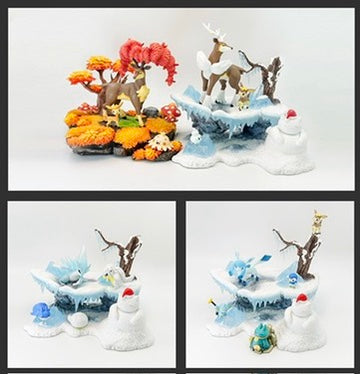 [PREORDER] 1/20 Scale World Figure [YEYU] - Deerling & Sawsbuck (Winter Form)