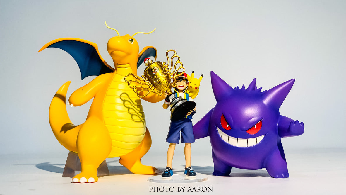 [IN STOCK] 1/20 Scale World Figure [BQG] - Ash Ketchum & Pikachu & World Champion Trophy