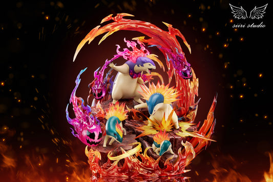 [PREORDER] 1/20 Scale World Figure [SIIRI] - Cyndaquil & Quilava & Typhlosion & Hisuian Typhlosion