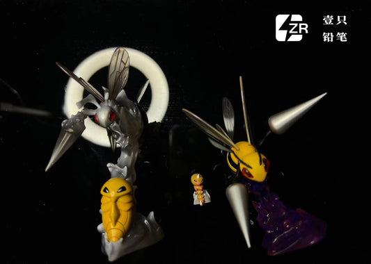 [REMAINING BALANCE] 1/20 Scale World Figure [ZR] - Weedle & Kakuna & Beedrill & Mega Beedrill