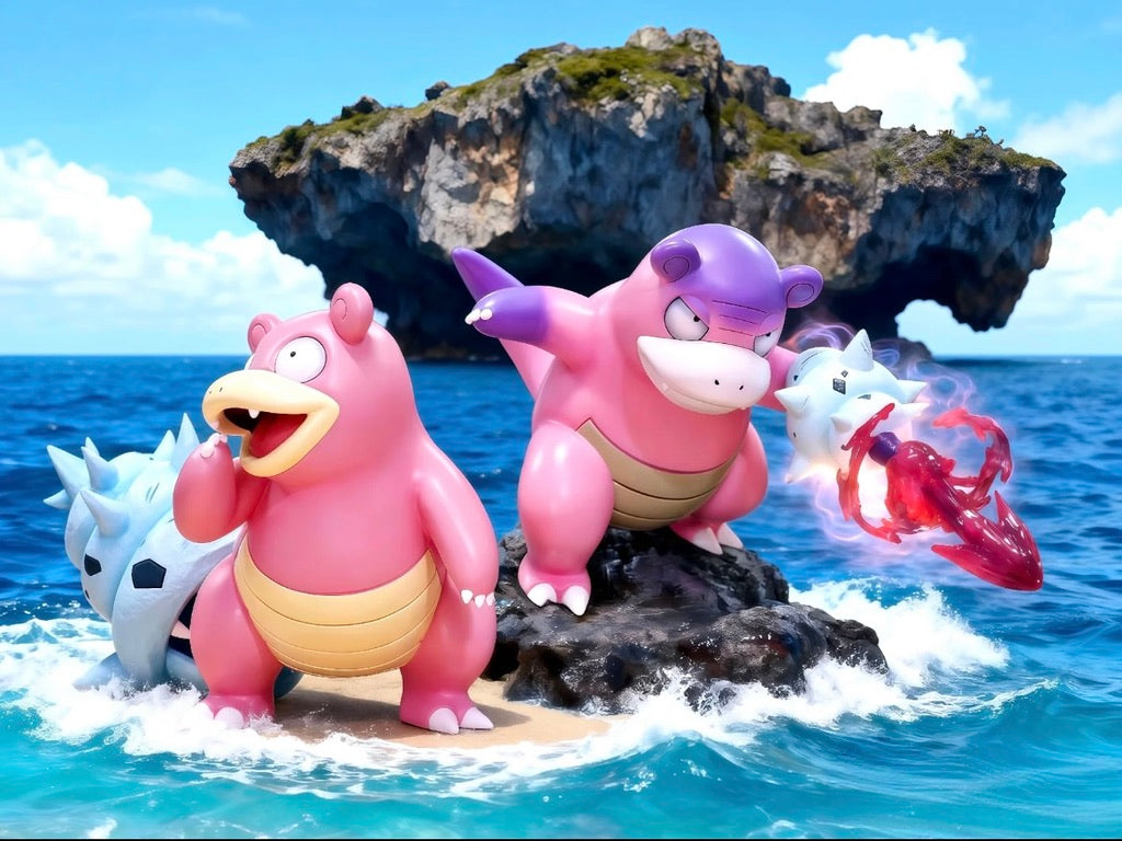 [IN STOCK] 1/20 Scale World Figure [PALLET TOWN] - Galarian Slowpoke & Slowbro & Slowking