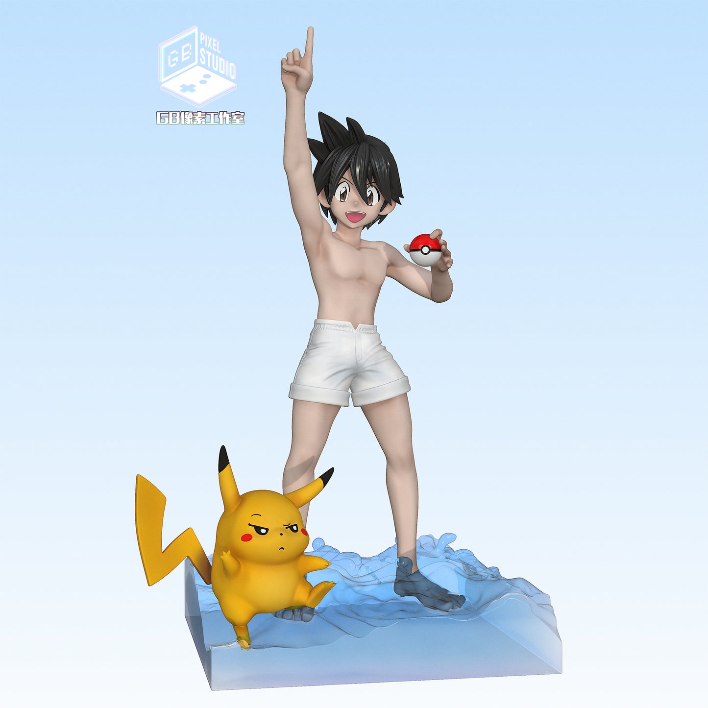 [PREORDER] 1/20 Scale World Figure [GB PIXEL] - Red (Adventures) & Pikachu