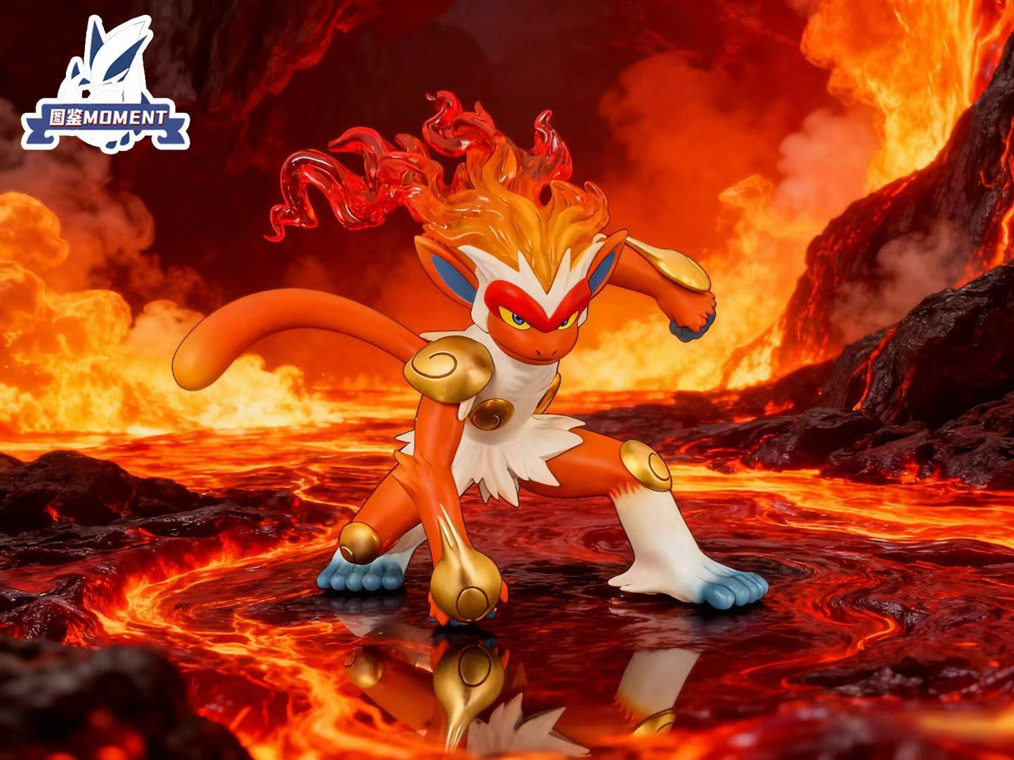 [PREORDER] 1/20 Scale World Figure [POKEDEX MOMENT] - Chimchar & Monferno & Infernape