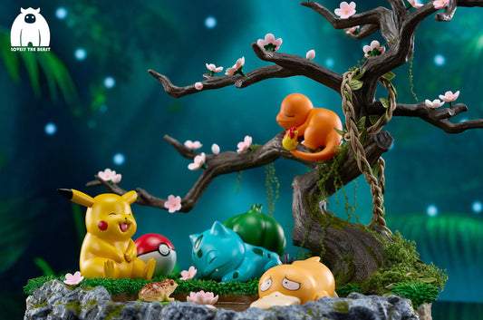 [PREORDER] Statue [LOYELY THE BEAST] - Bulbasaur & Charmander & Pikachu & Psyduck