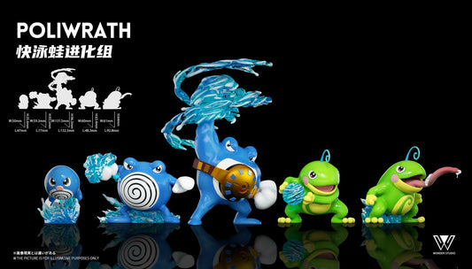 [PREORDER] 1/20 Scale World Figure [WONDER] - Poliwag & Poliwhirl & Poliwrath & Politoed