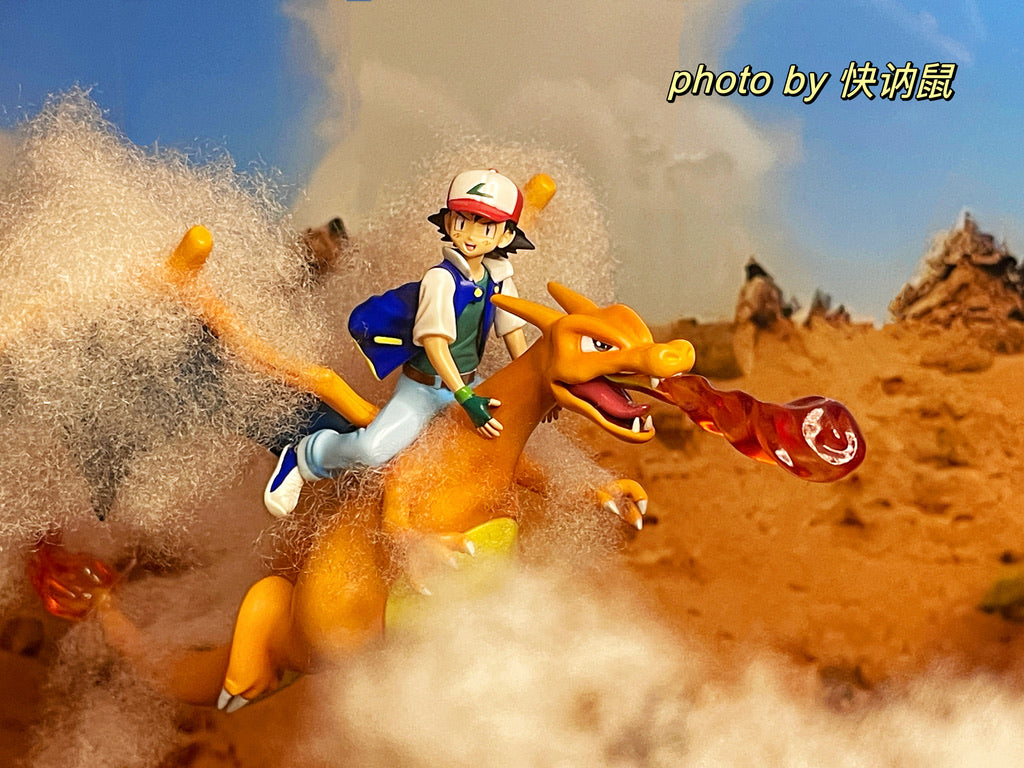 [IN STOCK] 1/20 Scale World Figure [XO] - Ash Ketchum & Charizard