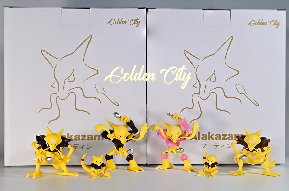 [IN STOCK] 1/20 Scale World Figure [GOLDEN CITY] - Abra & Kadabra & Alakazam