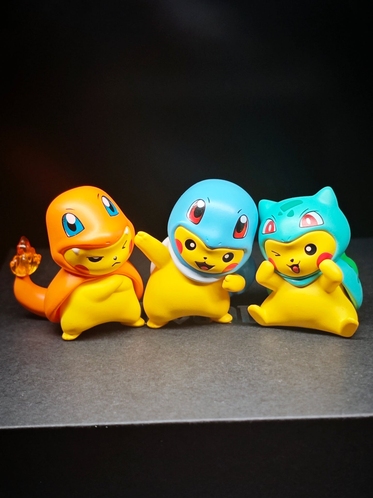 [IN STOCK] Cosplay Pikachu Figure - Pikachu Cosplay Bulbasaur & Charmander & Squirtle