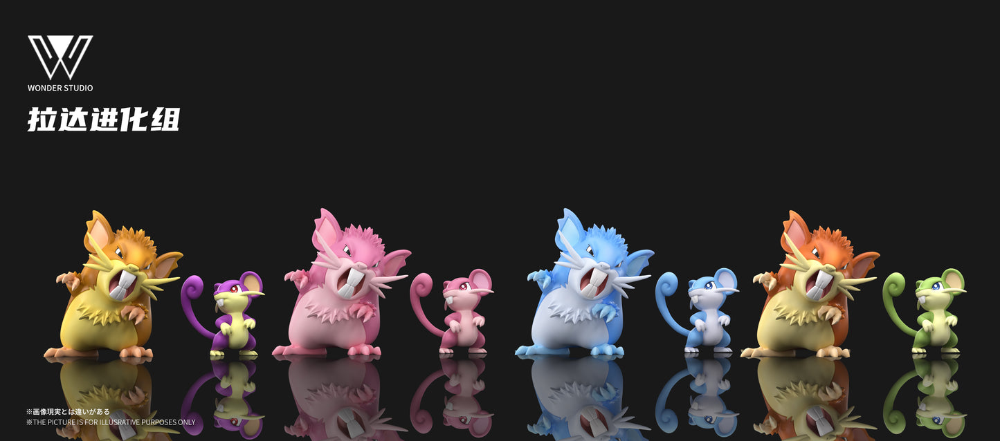 [PREORDER] 1/20 Scale World Figure [WONDER] - Rattata & Raticate