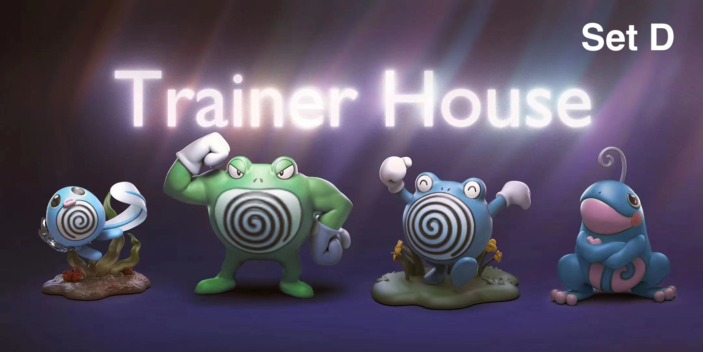 [PREORDER CLOSED] 1/20 Scale World Figure [TRAINER HOUSE] - Poliwag & Poliwhirl & Poliwrath & Politoed