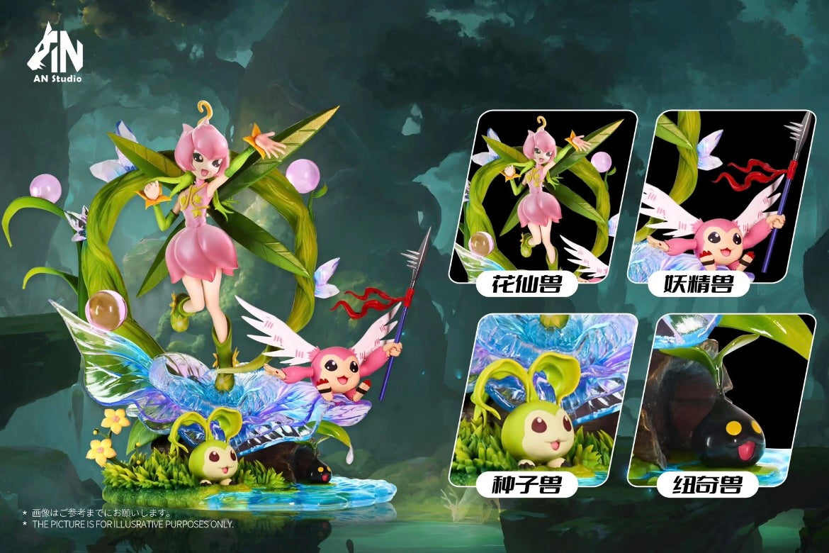 [IN STOCK] Digimon Figure [AN] - Lilimon & Tanemon & Nyokimon & Piximon