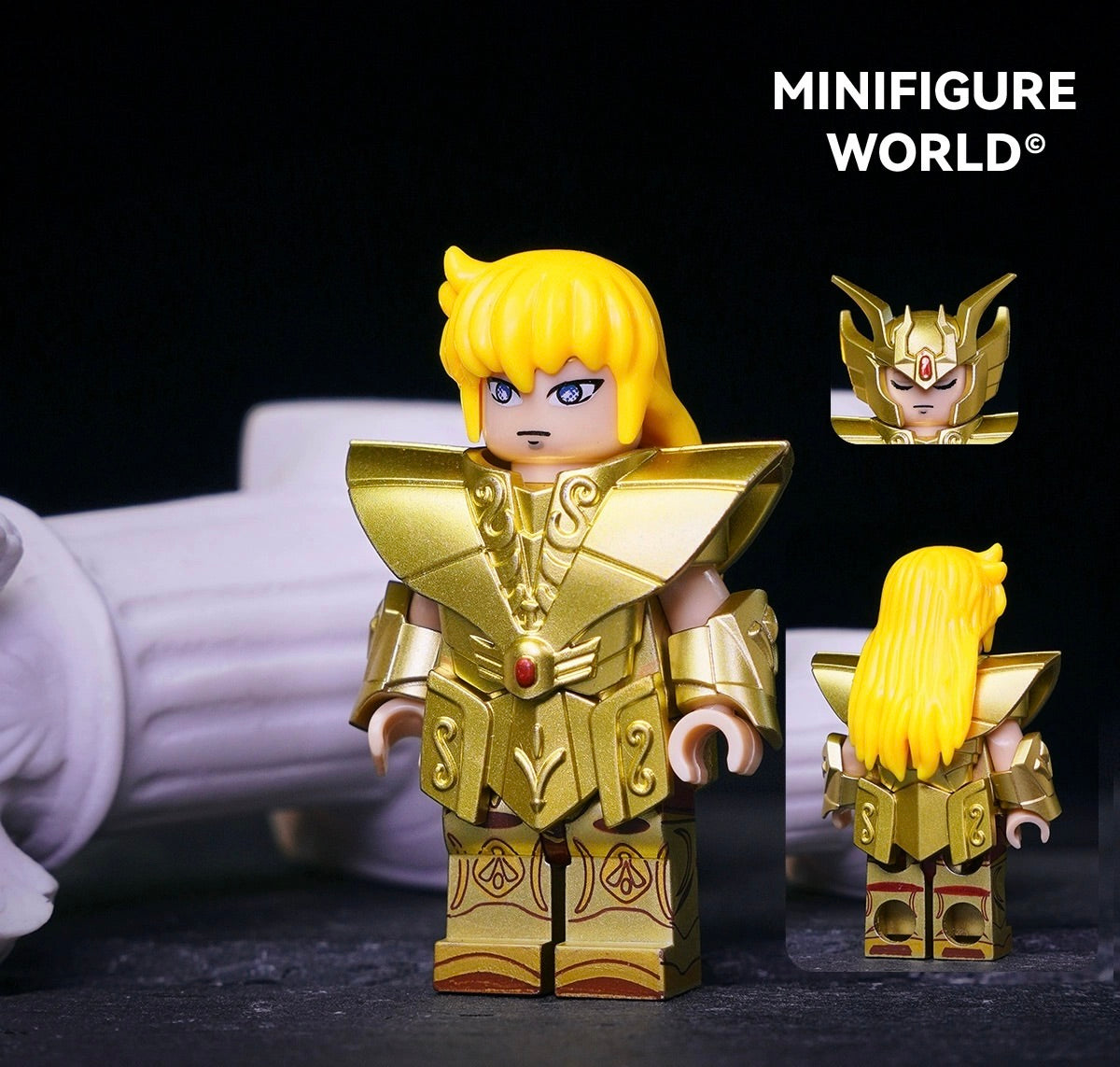 [IN STOCK] Custom Designed Minifigure [MINIFIGURE WORLD] - Gold Saint