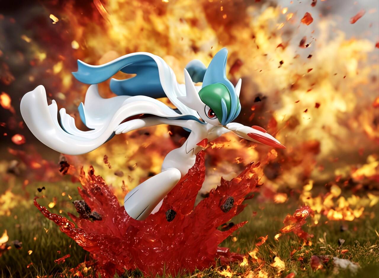 [IN STOCK] 1/20 Scale World Figure [PALLET TOWN] - Mega Gardevoir & Mega Gallade