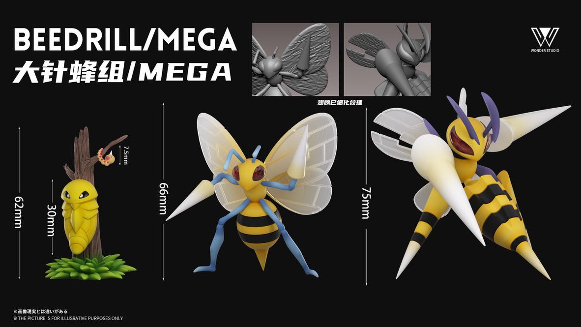 [PREORDER] 1/20 Scale World Figure [WONDER] - Weedle & Kakuna & Beedrill & Mega Beedrill