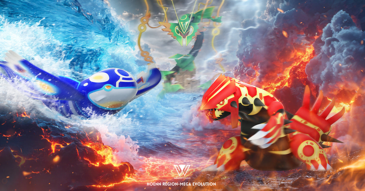 [PREORDER] 1/20 Scale World Figure [WONDER] - Mega Rayquaza & Primal Groudon & Primal Kyogre