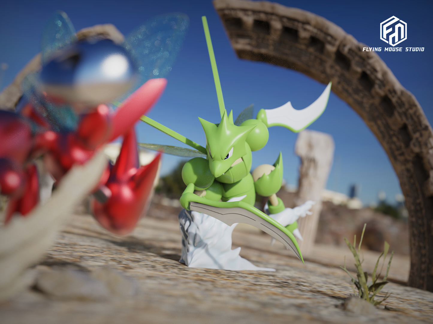 [PREORDER] 1/20 Scale World Figure [FLYING MOUSE] - Scyther & Scizor