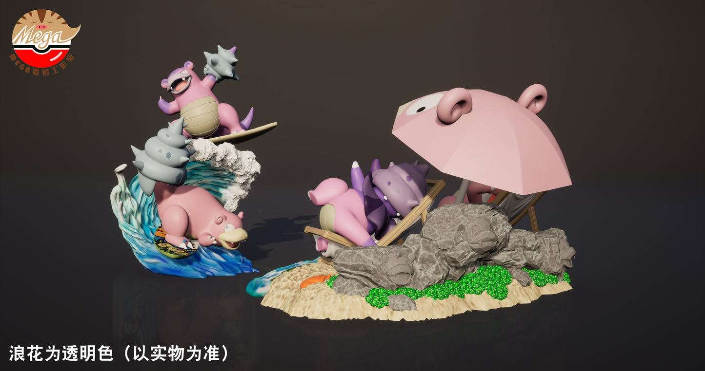 [PREORDER] 1/20 Scale World Figure [MEGAZZ] - Slowbro & Slowking & Galarian Slowbro & Galarian Slowking