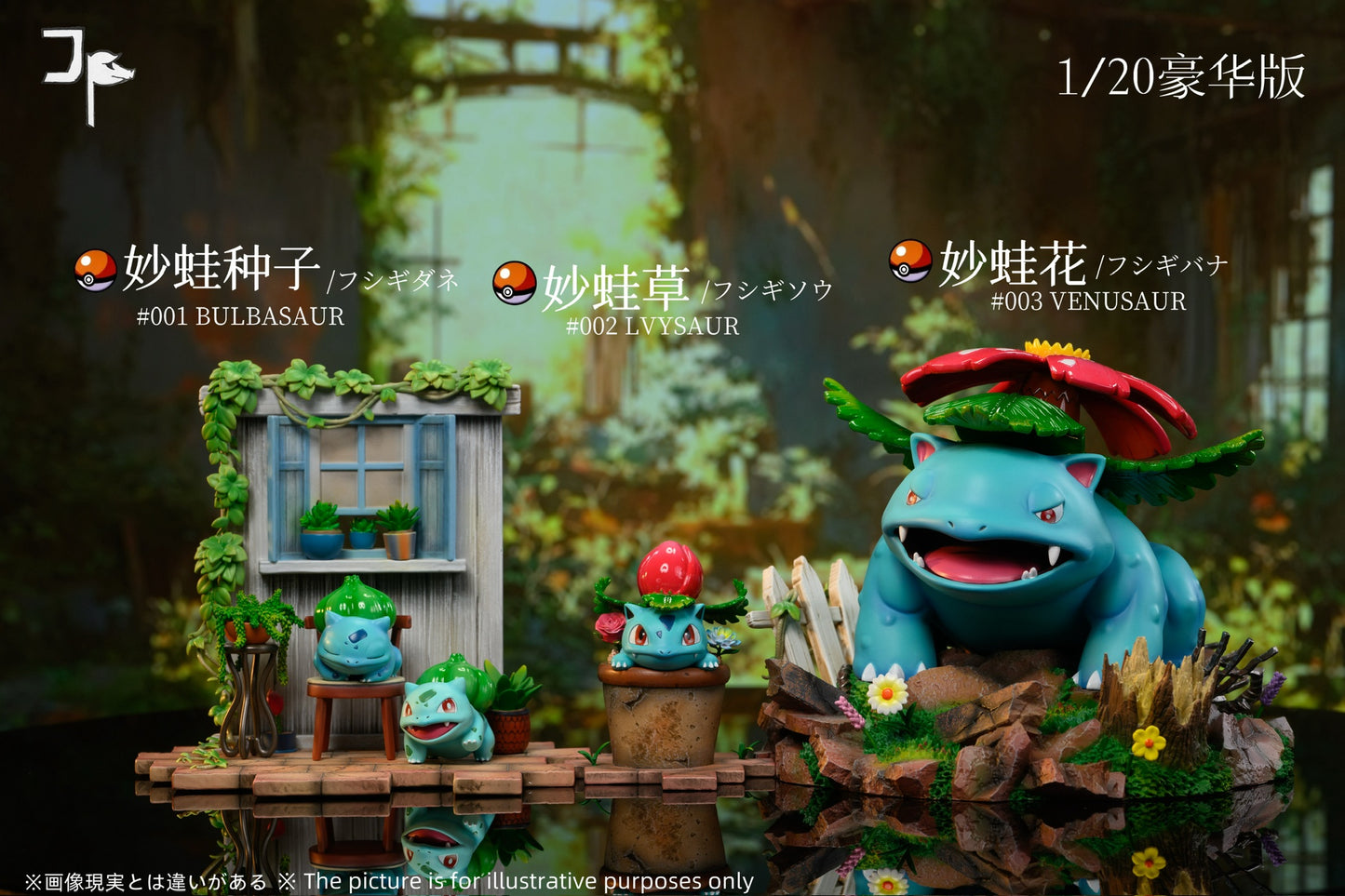 [PREORDER] 1/20 Scale World Figure [JP] - Bulbasaur & Ivysaur & Venusaur