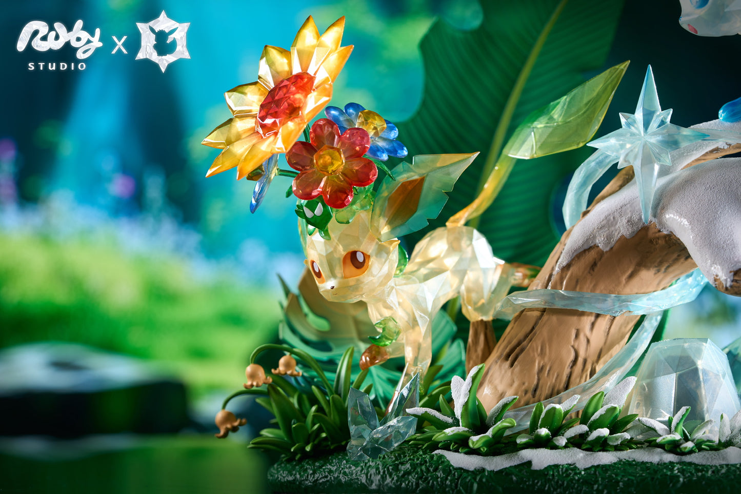 [PREORDER] Statue [RUBY] - Terastal Leafeon & Glaceon
