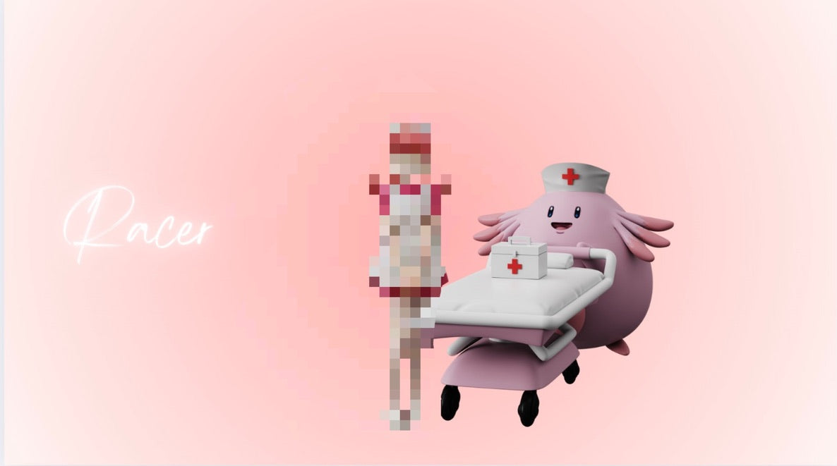 [REMAINING BALANCE] 1/20 Scale World Figure [RACER & LIMOUSINE] - Nurse Joy & Chansey