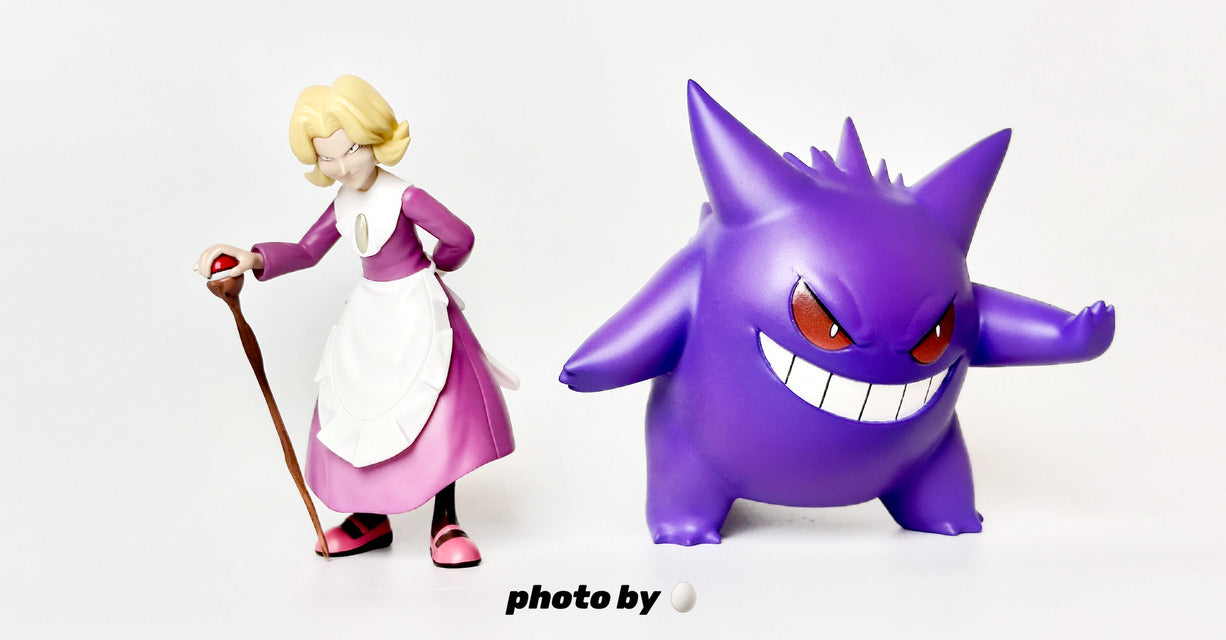 1/20 & 1/8 Scale World Zukan Ghost Type Agatha & Gengar - Pokemon