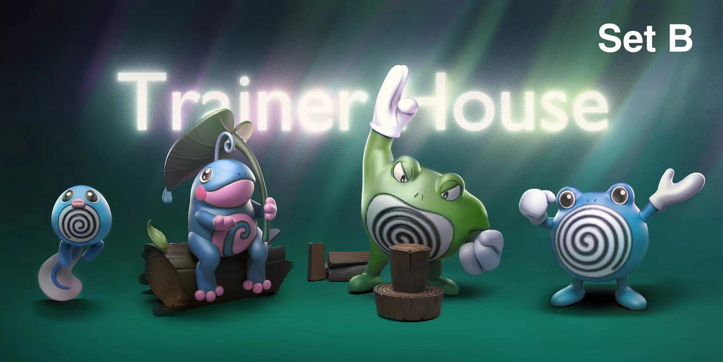 [PREORDER CLOSED] 1/20 Scale World Figure [TRAINER HOUSE] - Poliwag & Poliwhirl & Poliwrath & Politoed