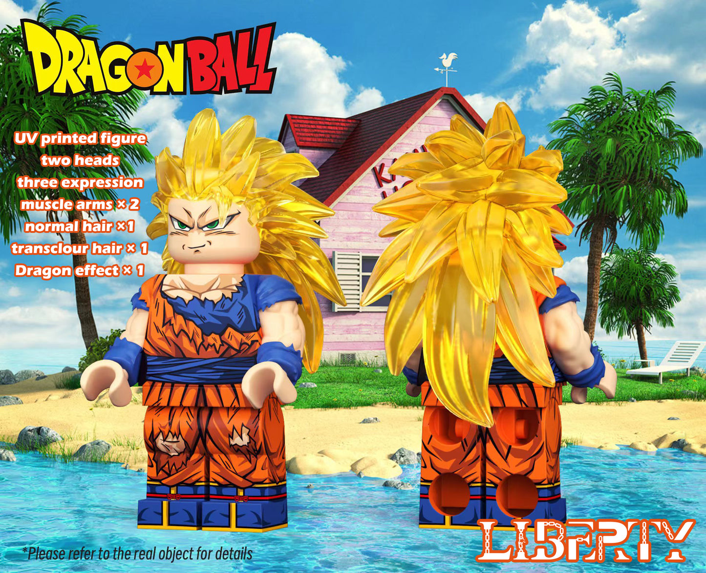 [PREORDER] Custom Designed Minifigure [LIBERTY BRICK] - Super Saiyan Son Goku SSJ3