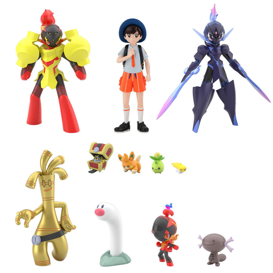 [PREORDER] 1/20 Scale World Figure [BANDAÏ] - Paldean Wooper & Pawmi & Smoliv & Charcadet & Armarouge & Ceruledge & Wiglett & Tatsugiri & Gimmighoul & Gholdengo