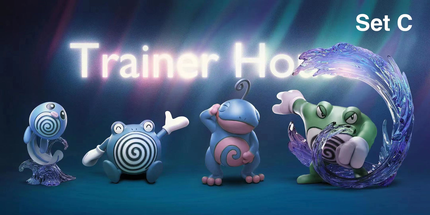 [PREORDER CLOSED] 1/20 Scale World Figure [TRAINER HOUSE] - Poliwag & Poliwhirl & Poliwrath & Politoed