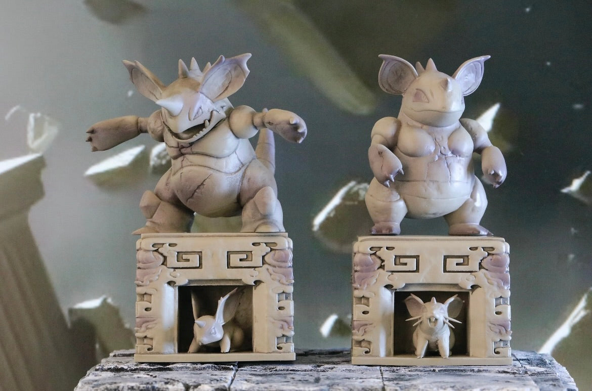 [IN STOCK] Mini statue [SP] - Nidoran♀ & Nidorina & Nidoqueen & Nidoran♂ & Nidorino & Nidoking
