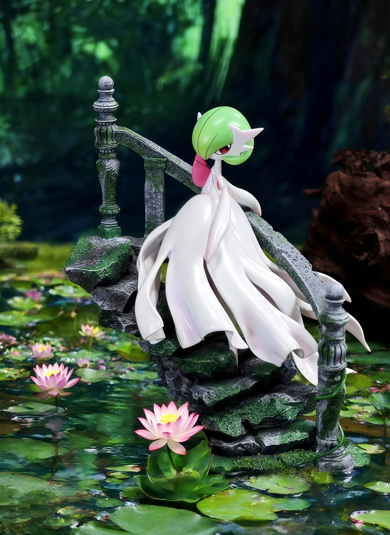 [IN STOCK] 1/20 Scale World Figure [PALLET TOWN] - Mega Gardevoir & Mega Gallade