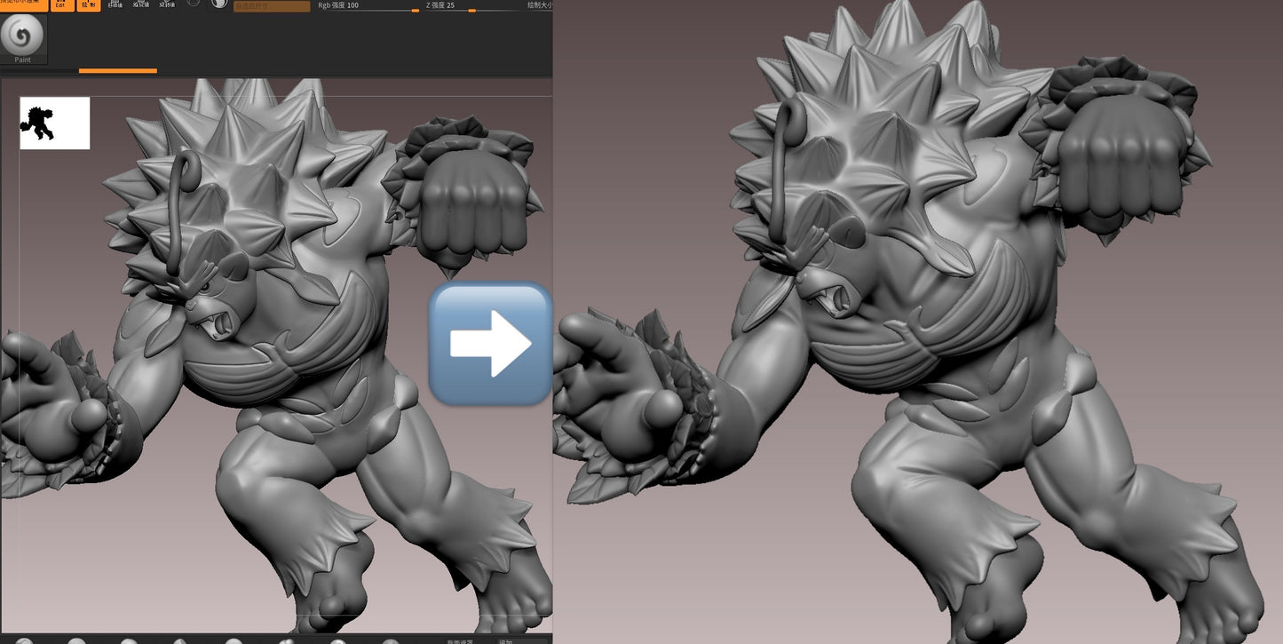 [PREORDER] 1/20 Scale World Figure [XUEYIN] - Grookey & Thwackey & Rillaboom