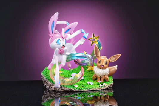 [PREORDER] Mini Statue [Digital Monster] - Eevee & Sylveon