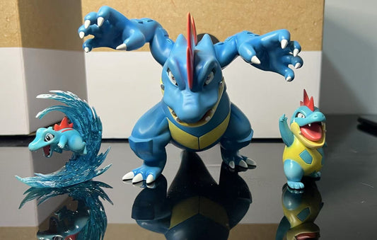 [IN STOCK] 1/20 Scale World Figure [UNKNOWN MADE] - Totodile & Croconaw & Feraligatr