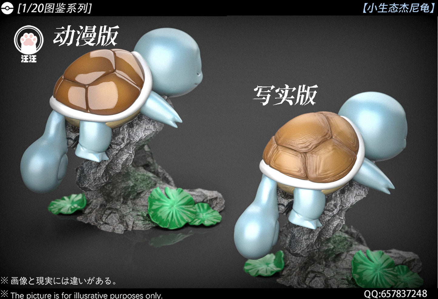 [PREORDER] 1/20 Scale World Figure [WW] - Squirtle & Wartortle & Blastoise