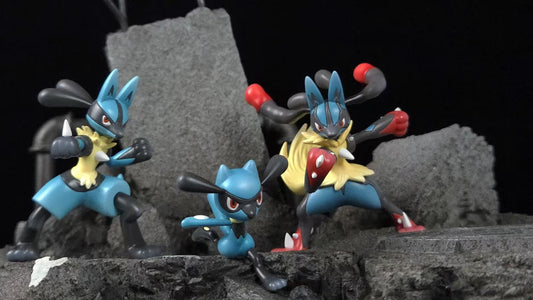 [PREORDER] 1/20 Scale World Figure [FOG] - Riolu & Lucario & Mega Lucario