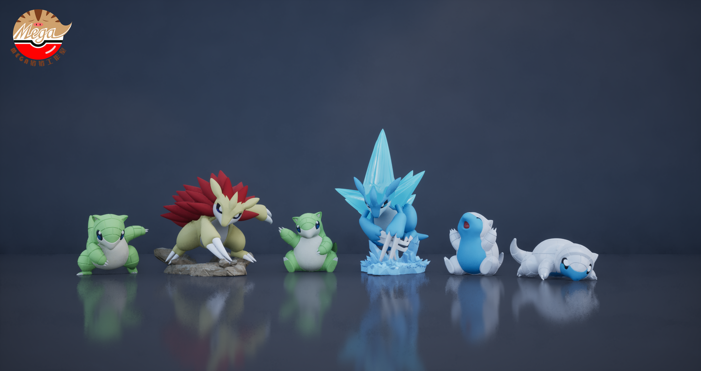 [PREORDER CLOSED] 1/20 Scale World Figure [MEGAZZ] - Sandshrew & Sandslash & Alolan Sandshrew & Alolan Sandslash