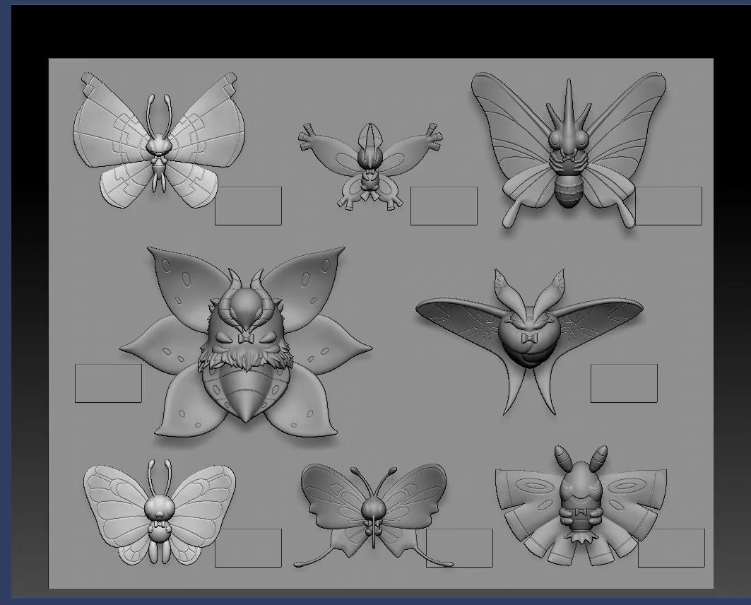 [PREORDER] 1/20 Scale World Figure [DUDU] - Butterfree & Venomoth & Beautifly & Dustox & Mothim & Volcarona & Vivillon & Frosmoth