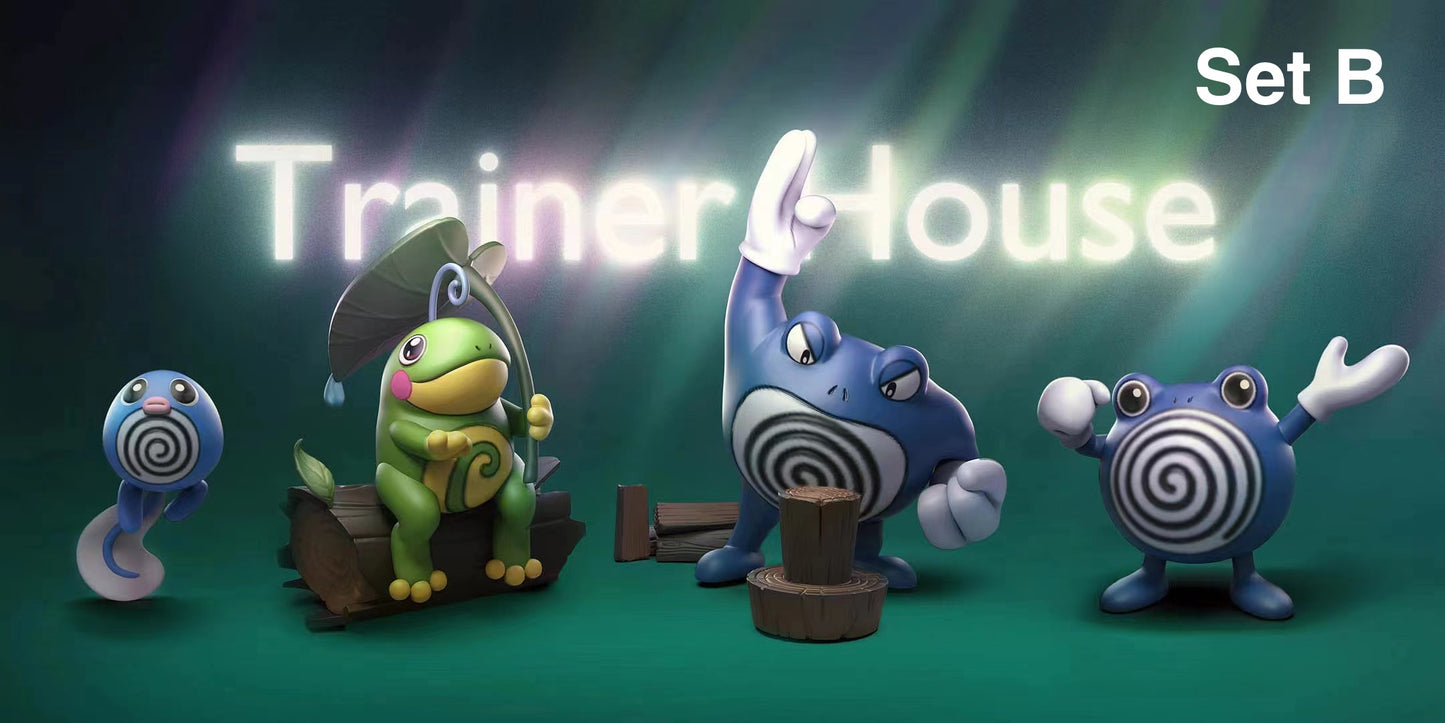 [PREORDER CLOSED] 1/20 Scale World Figure [TRAINER HOUSE] - Poliwag & Poliwhirl & Poliwrath & Politoed