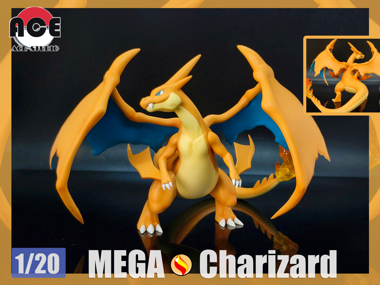 [IN STOCK] 1/20 Scale World Figure [ACE] - Mega Charizard X&Y