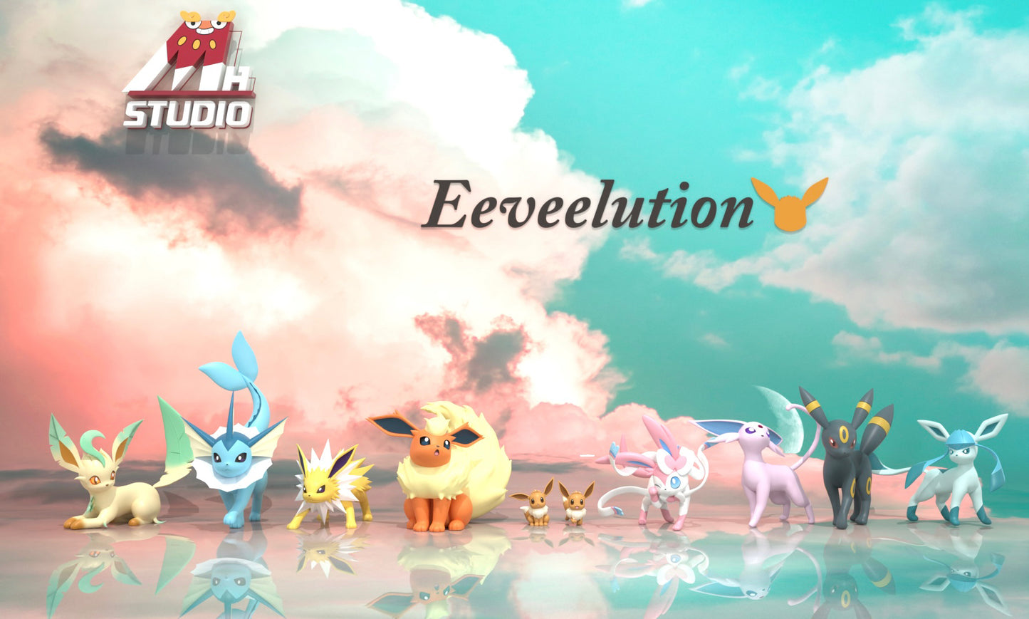 [PREORDER] 1/20 Scale World Figure [MH] - Eevee & Vaporeon & Jolteon & Flareon & Espeon & Umbreon & Leafeon & Glaceon & Sylveon