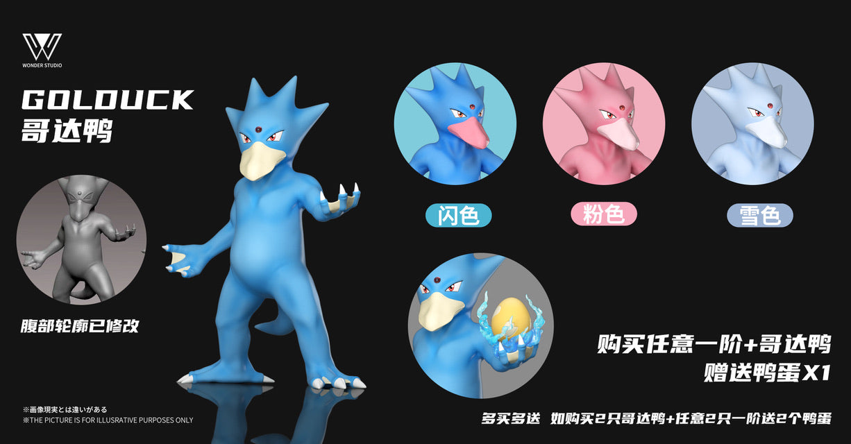[IN STOCK] 1/20 Scale World Figure [WONDER] - Psyduck & Golduck